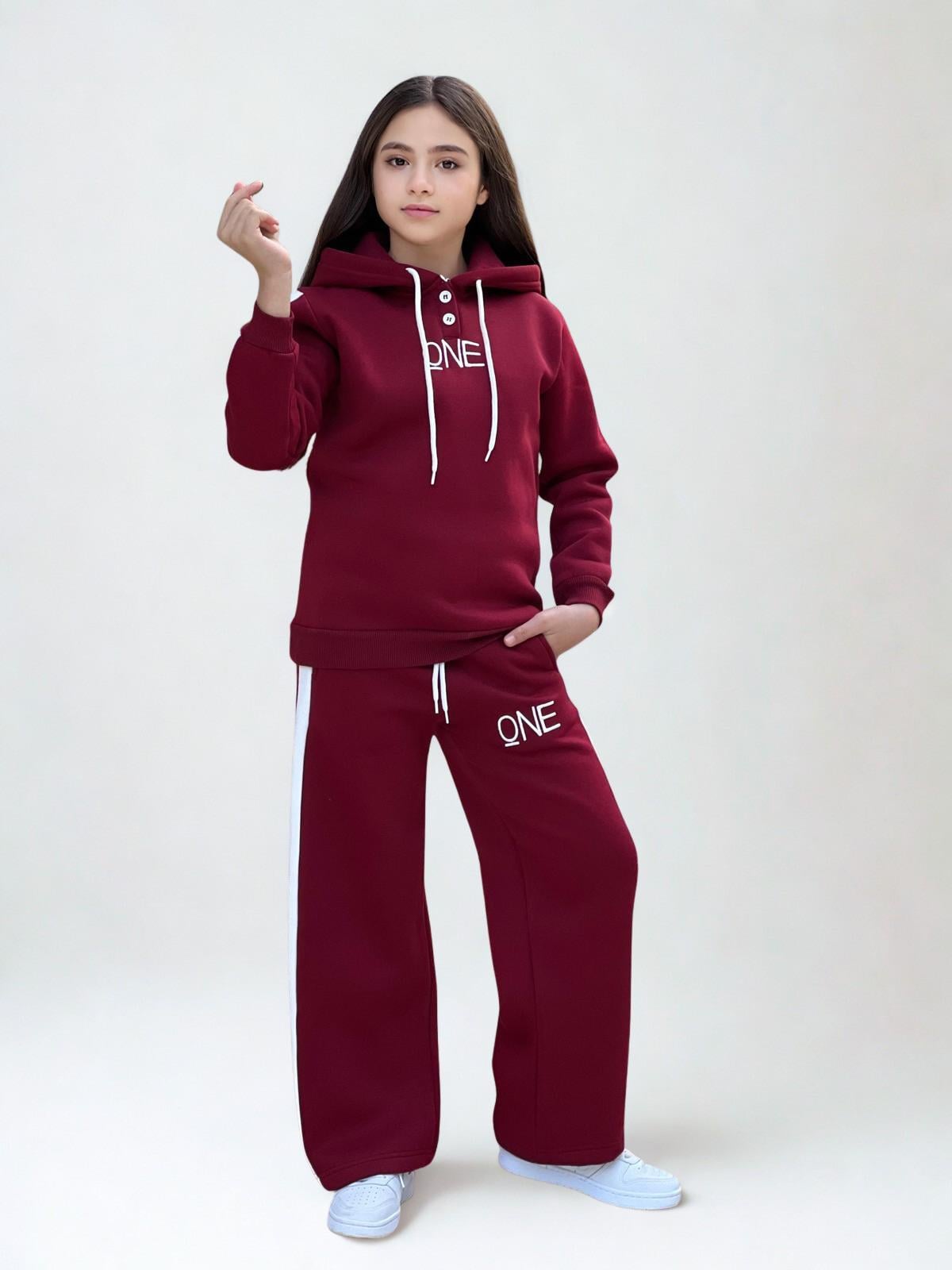 Yek Kız Çocuk Eşofman Takımı Bordo