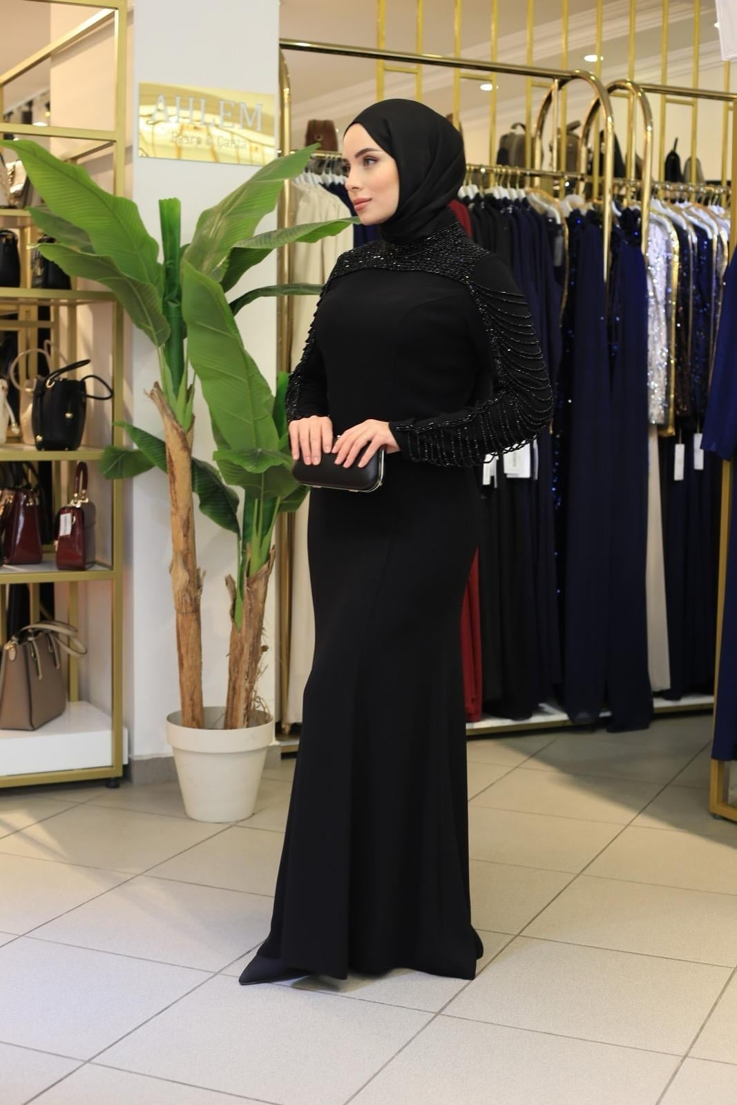 7201 CODE ROBE DE SOIRÉE À MOTIFS DE PIERRES