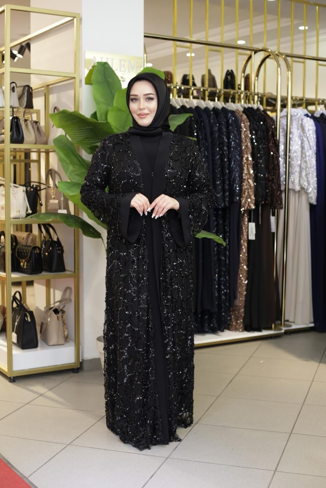 GECE IŞILTISI ABAYA TAKIM 820 KOD