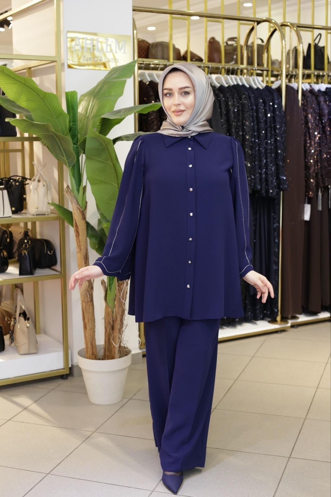 TAŞ BASKILI PANTOLON TAKIM 2650 KOD