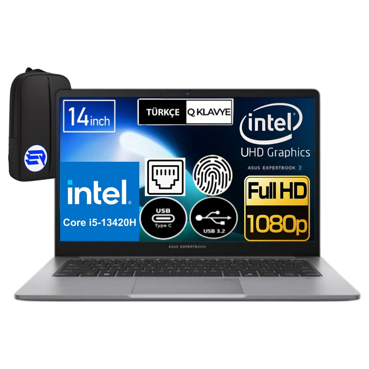Asus Expertbook P1 P1403CVA-I58512G1DEP7 I5-13420H 32GB 256GB SSD 14
