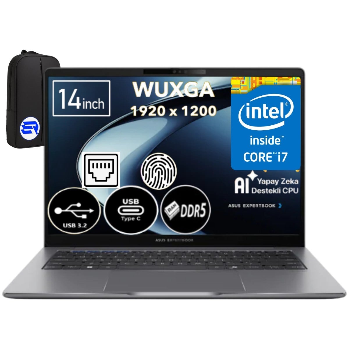 Asus Expertbook P3405CVA-I7161TBG1DEP4 I7-13620H 16GB Ram 512GB SSD 14