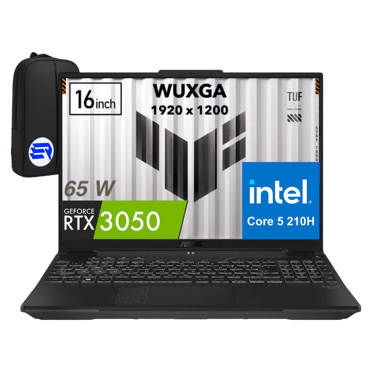 Asus Tuf Gaming F16 FX607VJ-RL033 Intel Core 5-210H 16GB 512GB SSD RTX3050 6gb 16 Inç Full Hd+ 144Hz + Elektropasaj Çanta