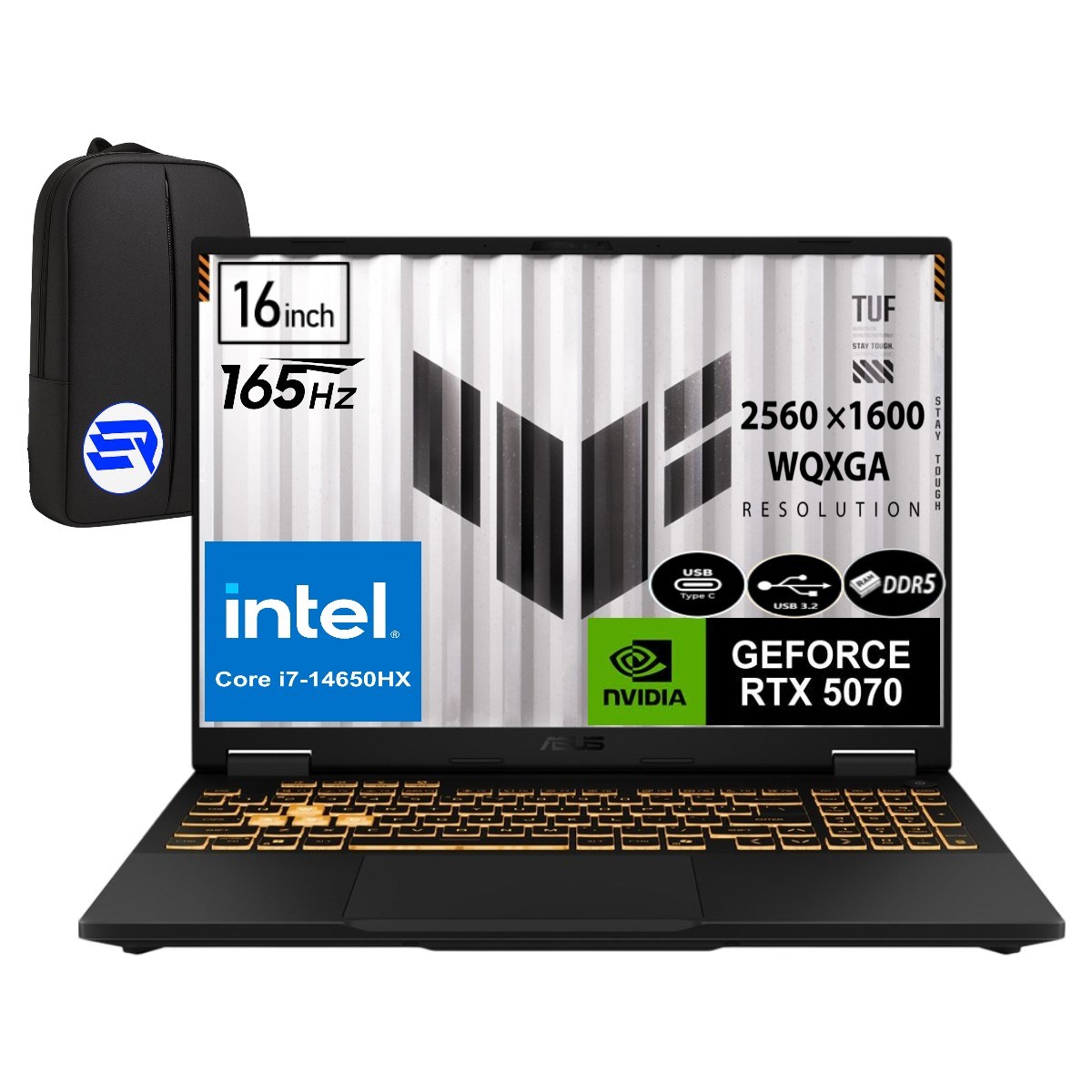 Asus Tuf Gamıng F16 FX608JPR-QT069EP3 Intel Core I7-14650HX 32GB Ram 512GB SSD RTX5070 16