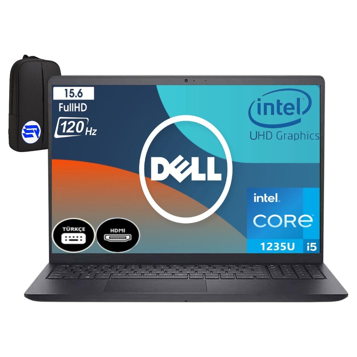 Dell Inspiron 15 3520 Intel Core I5-1235U 8 GB Ram 256GB SSD 15.6 Inç Fhd 120Hz IPS WIN11 Pro + Elektropasaj Çanta