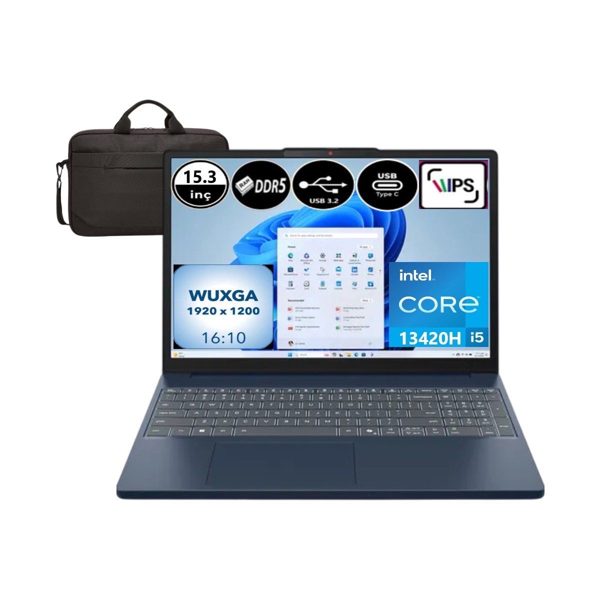 Lenovo Ideapad Slim 3 15IRH10 83K10062TR-EP11 Intel Core I5-13420H 24 GB Ram 512 GB + 256 SSD Wuxga 15.3