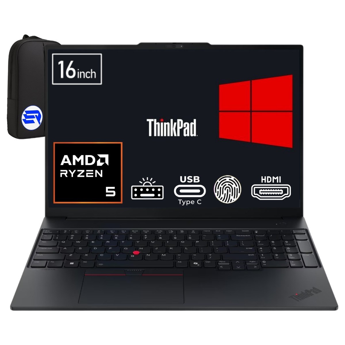 Lenovo Thinkpad E16 Amd Ryzen 5 220 32GB Ram 512GB SSD 16'' Inç Wuxga WIN11 Pro 21ST0058TXEP2 + Elektropasaj Çanta