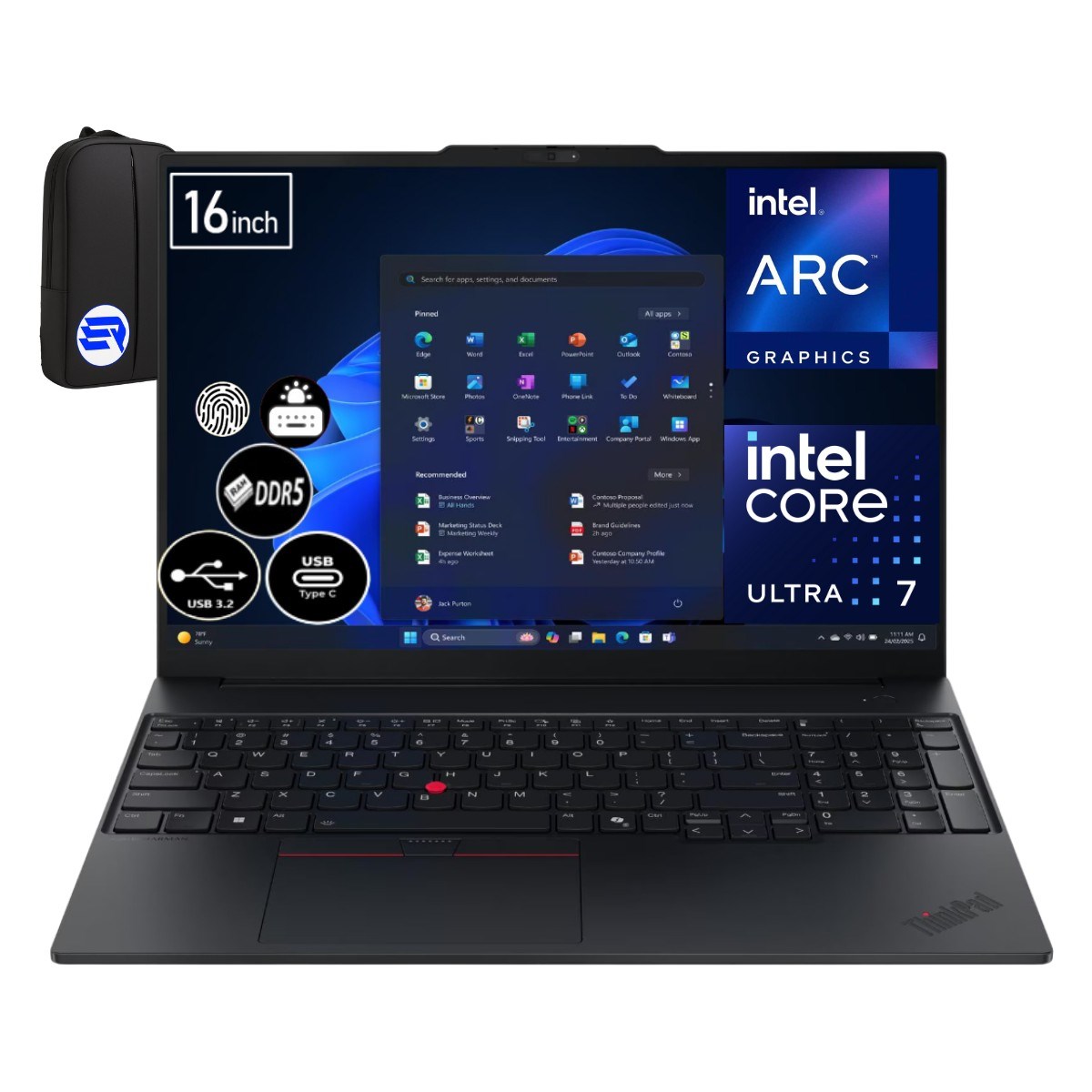 Lenovo Thinkpad E16 Gen 3 21SR006RTXEP8 Ultra 7-255H 16GB Ram 2tb SSD Intel Arc 140T WIN11 Pro 16