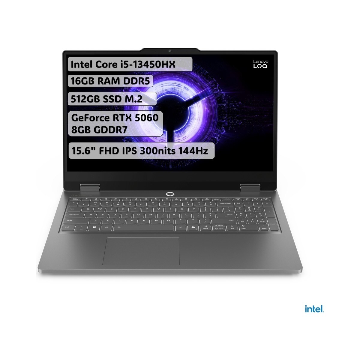 Loq Essential Intel Core I5 13450HX 16GB 512GB SSD RTX5060 Freedos 15.6
