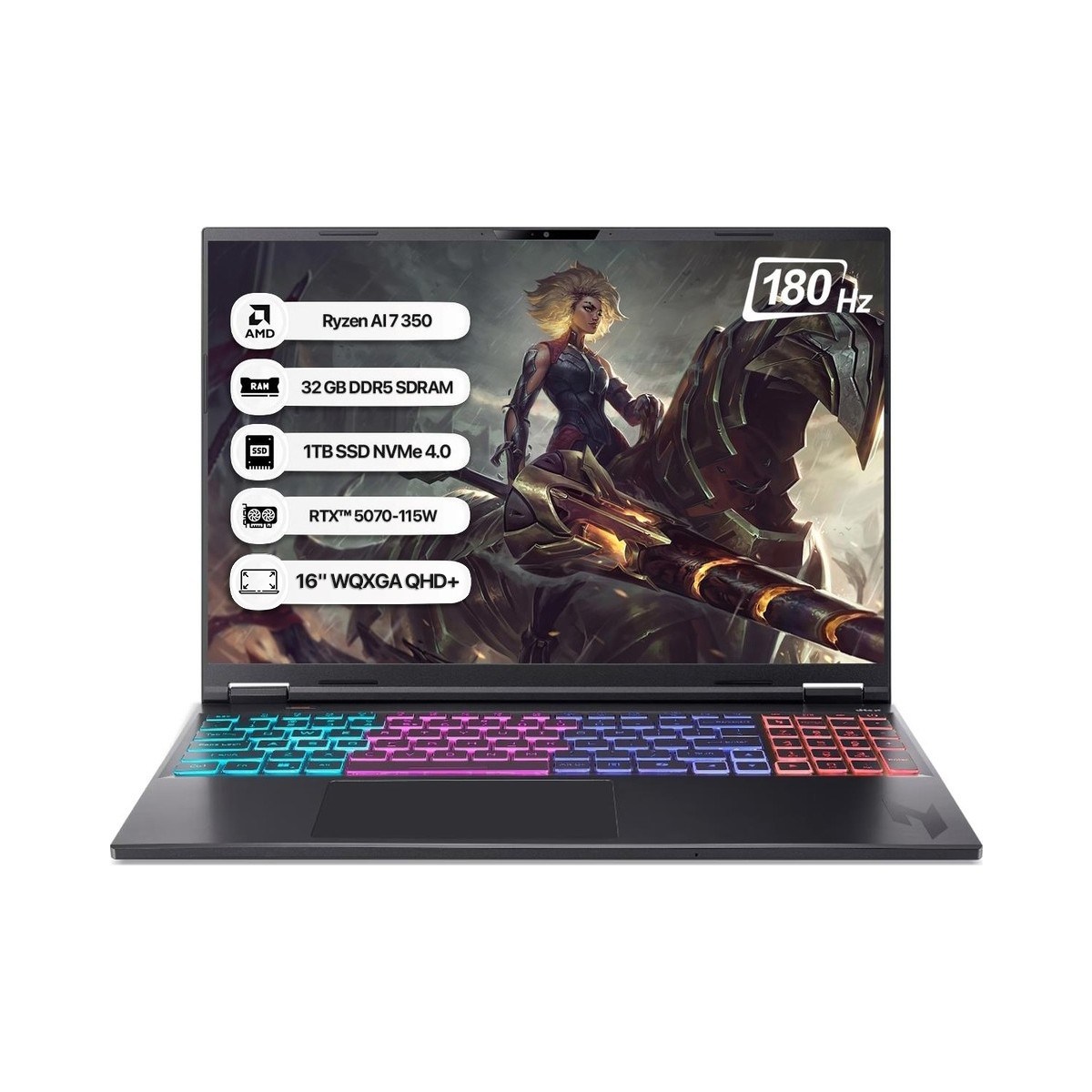 Nitro 16S Aı NH.QXKEY.002 R7 Aı 350 32GB 1tb SSD RTX5070-8GB 16