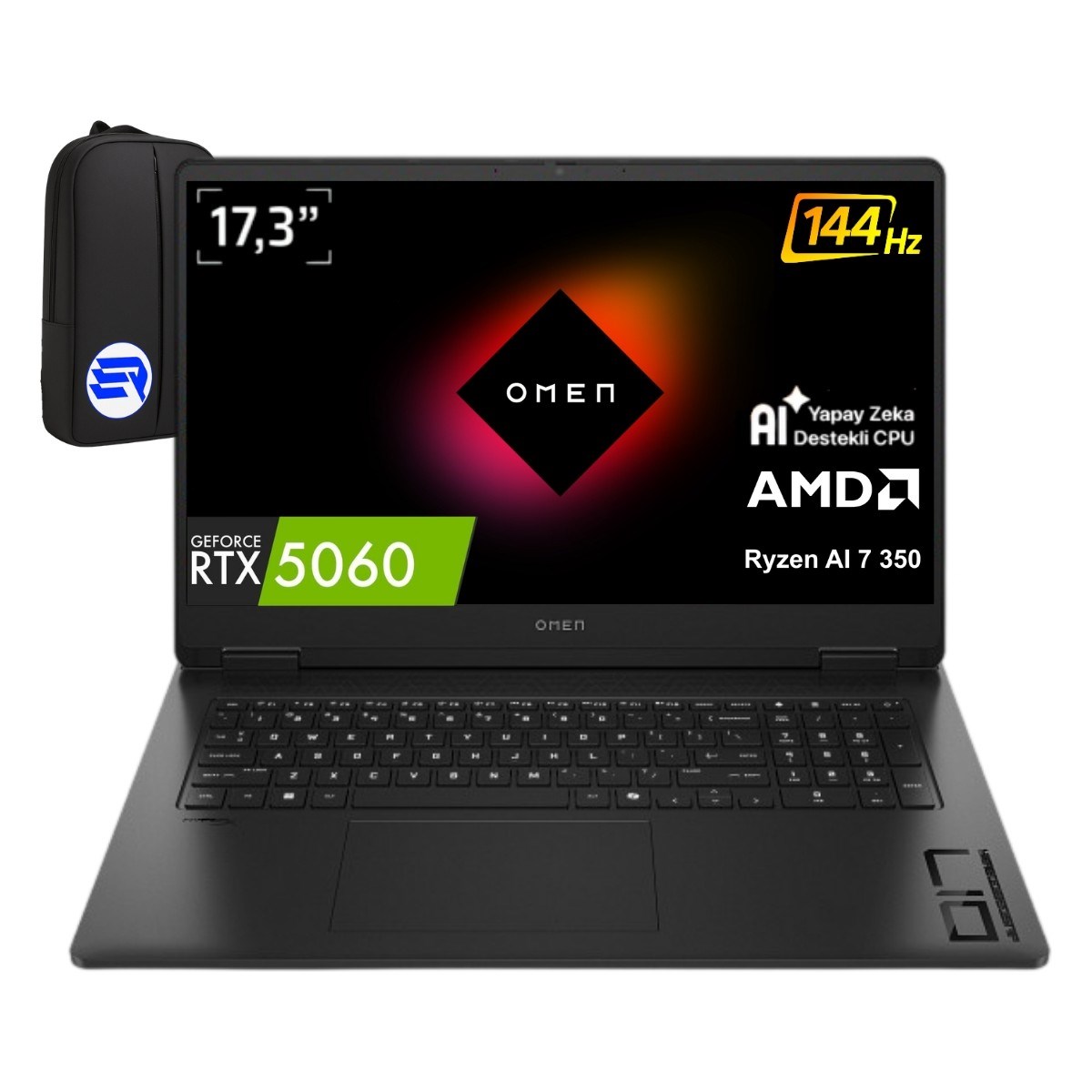 Omen 17-DB1015NT Ryzen Aı 7 350 32GB Ram 2tb SSD RTX5060 17.3