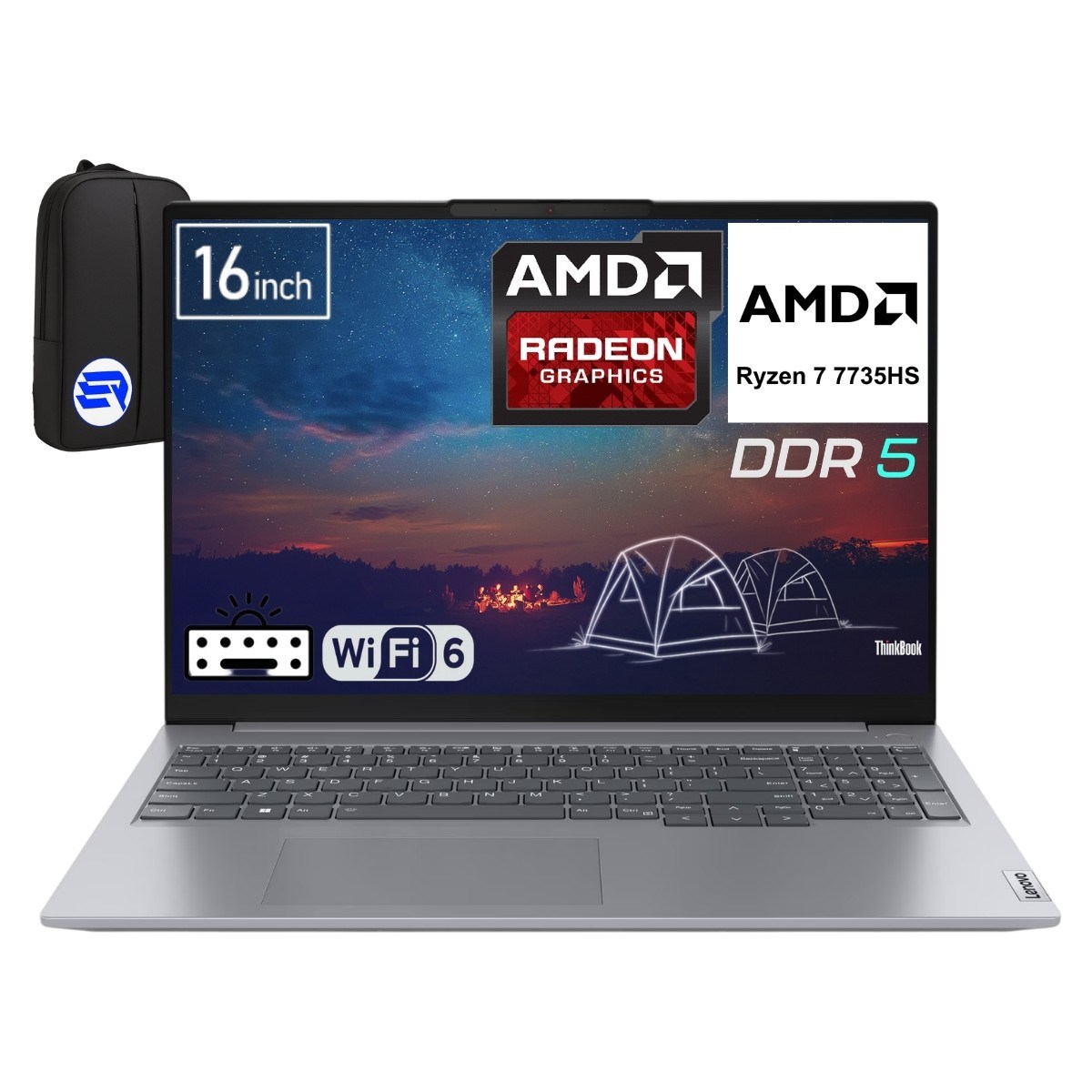 Thinkbook 16 G7 21MW0083TREP3 R7-7735HS 16GBRAM 2tbssd 16'' Wuxga WIN11 Pro + Elektropasaj Çanta