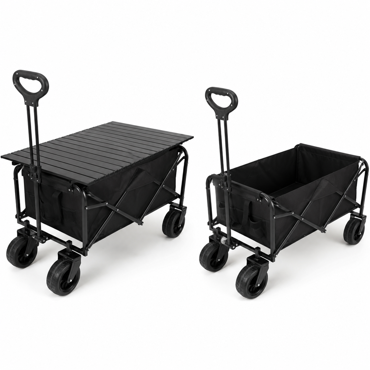 130 Kg Kapasiteli Masalı Katlanabilir Çok Amaçlı Taşıma Arabası Ayarlanabilir Çekme Kollu Aleşveriş Arabası Büyük Tekerlekli Bahçe Outdoor Piknik ve Kamp Arabası