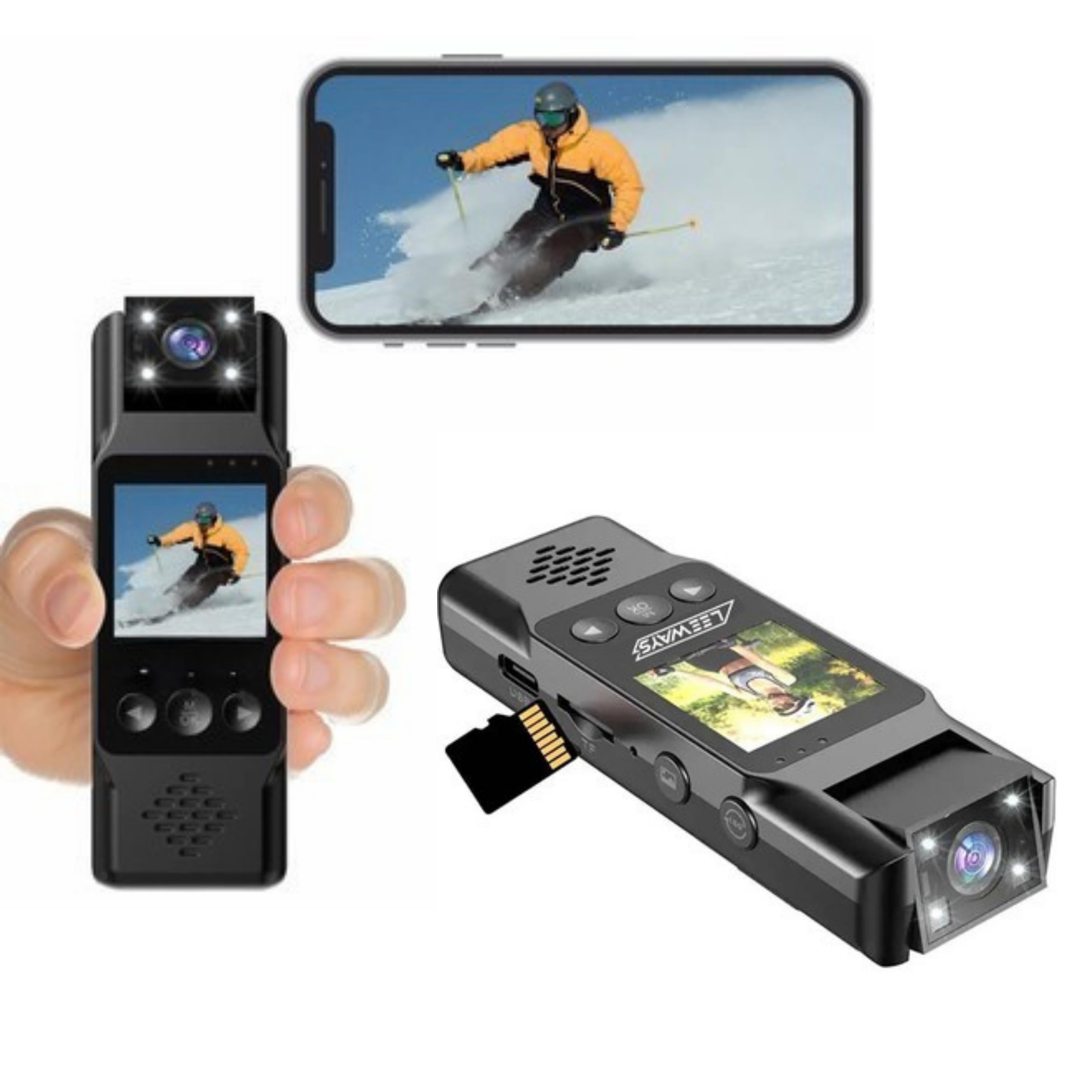 4K Taşınabilir Klipsli Mini Profesyonel Kamera Dijital Video Kaydedici Bodycam