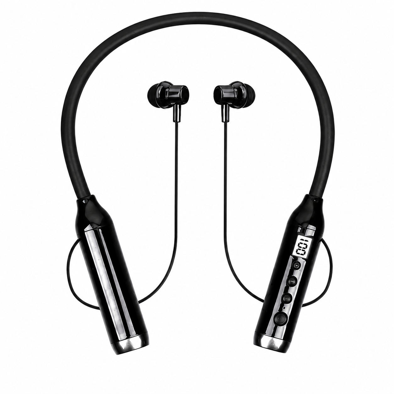 Comfort-05 Boyun Tipi Bluetooth Kulaklık 600 Saat Uzun Kullanım Dijital Göstergeli HD Ses Çift Cihaz Bağlantılı Kablosuz Kulaklık