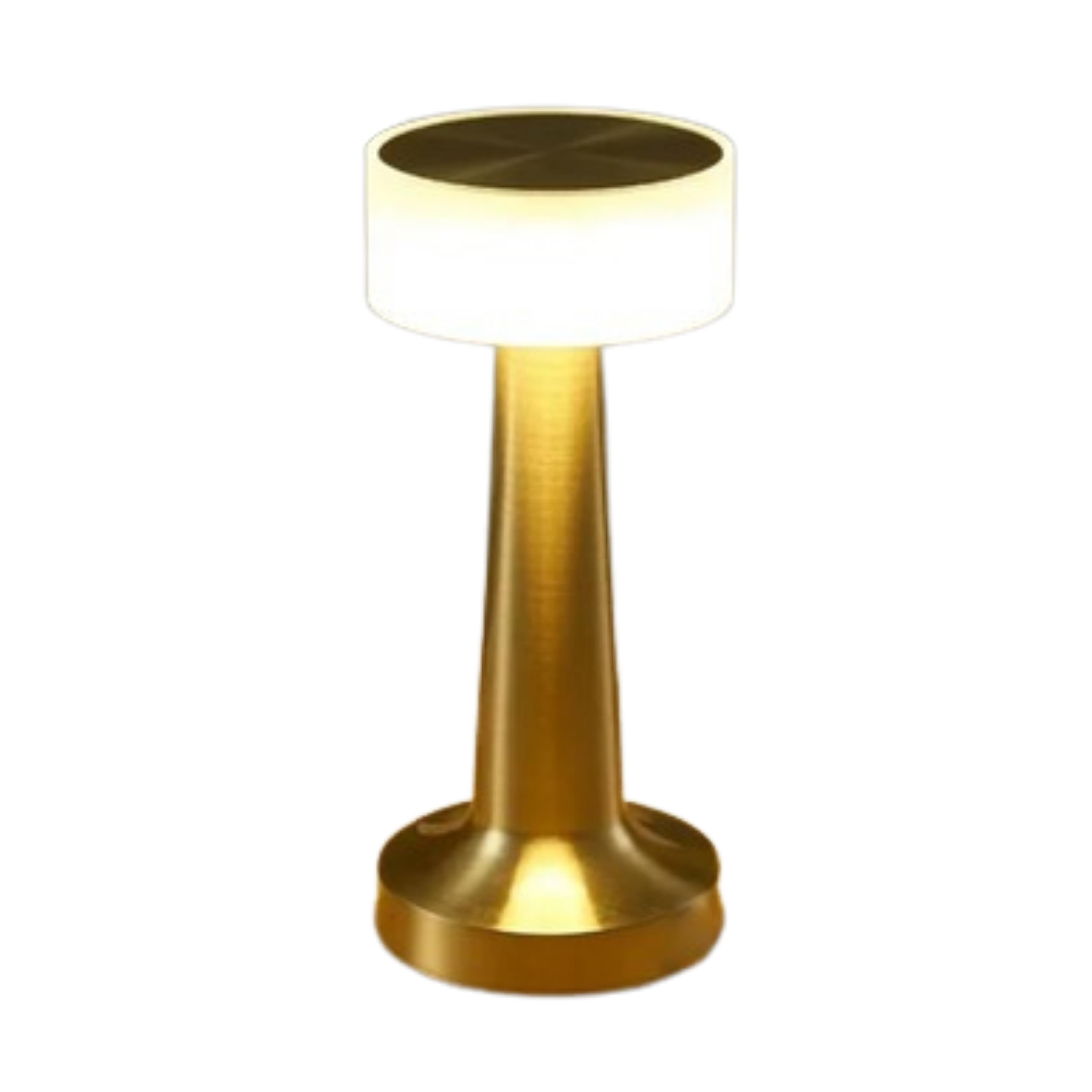 Gold 5412 Şarjlı Dokunmatik Masa Lambası Dekoratif Abajur Led 3 Renk Modlu Gece Lambası