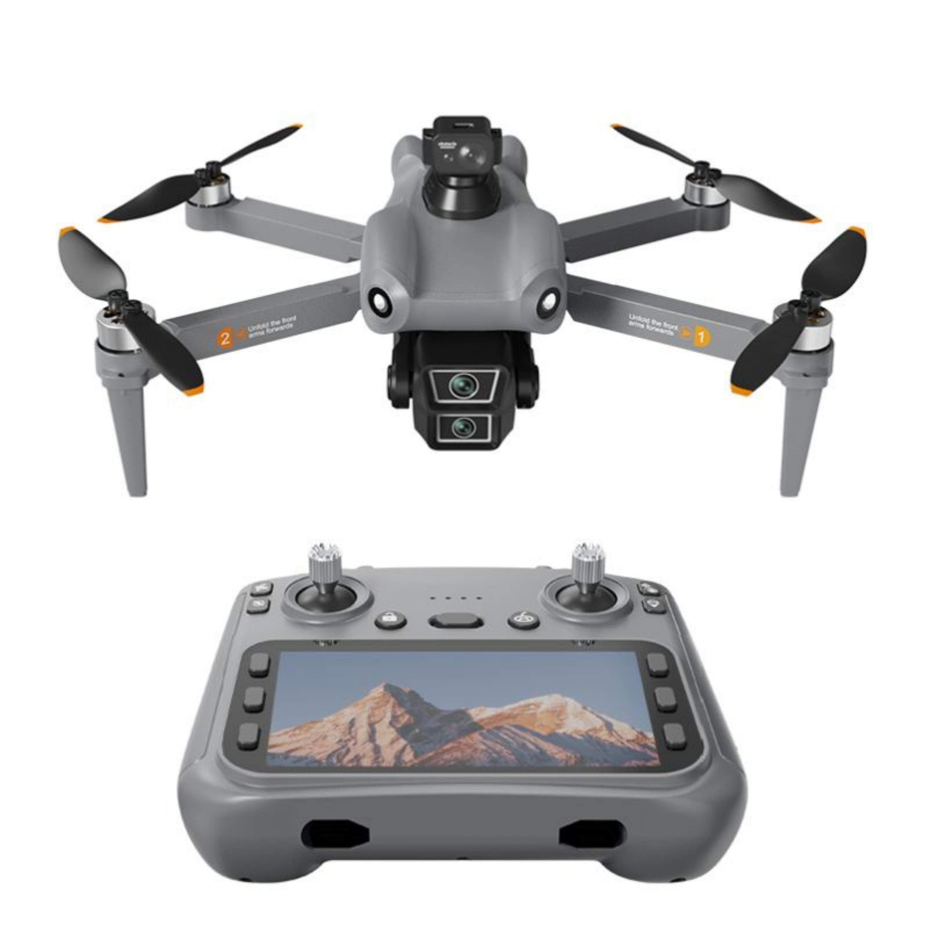 K19 Max HS322 GPS Geri Dönüşlü Çift Kameralı Engel Algılamalı Katlanabilir Hd Kameralı Drone Ekran Kumandalı