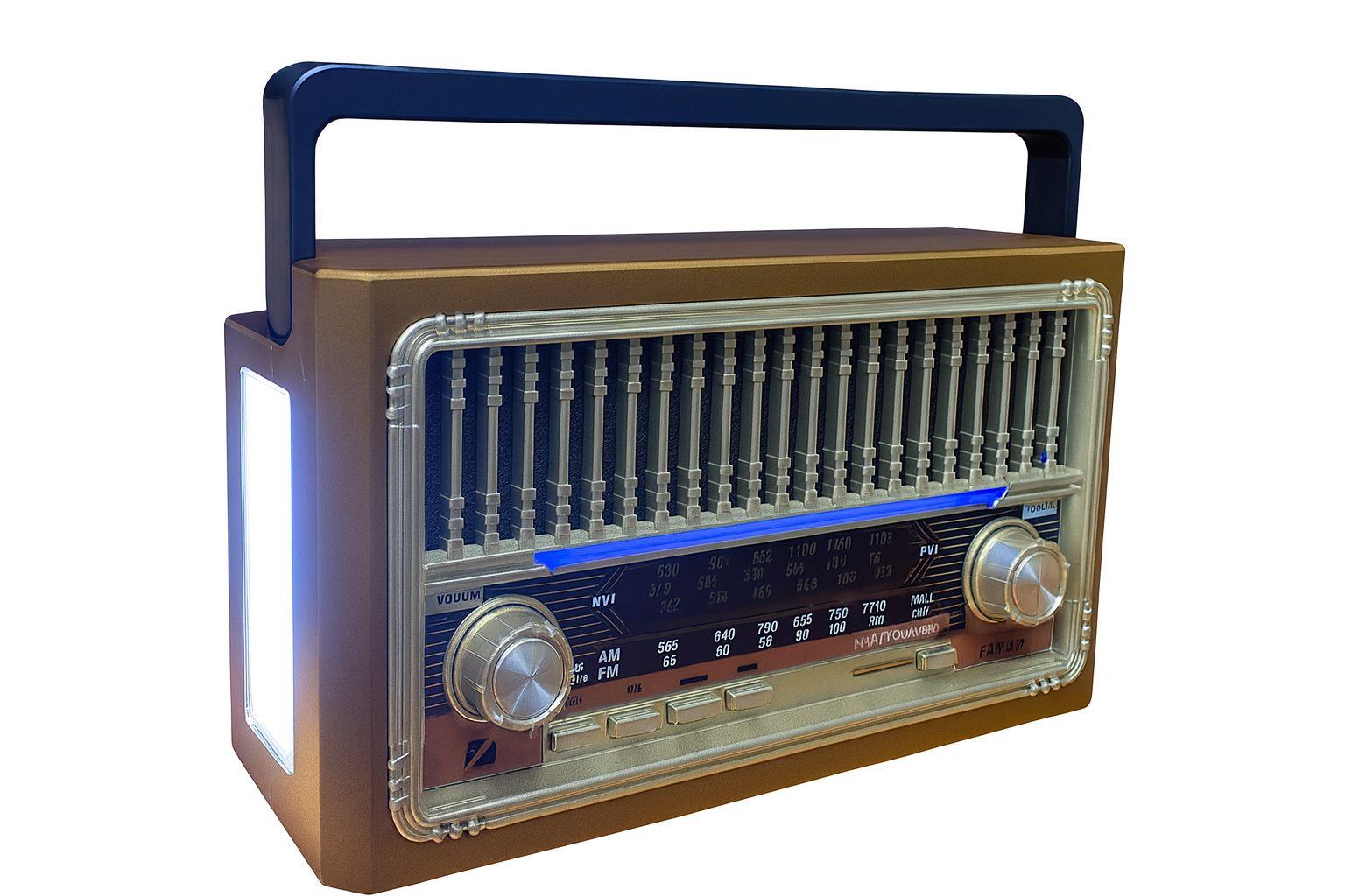 KTF-1655 Taşınabilir Fenerli Nostaljik Radyo Bluetooth Hoparlör