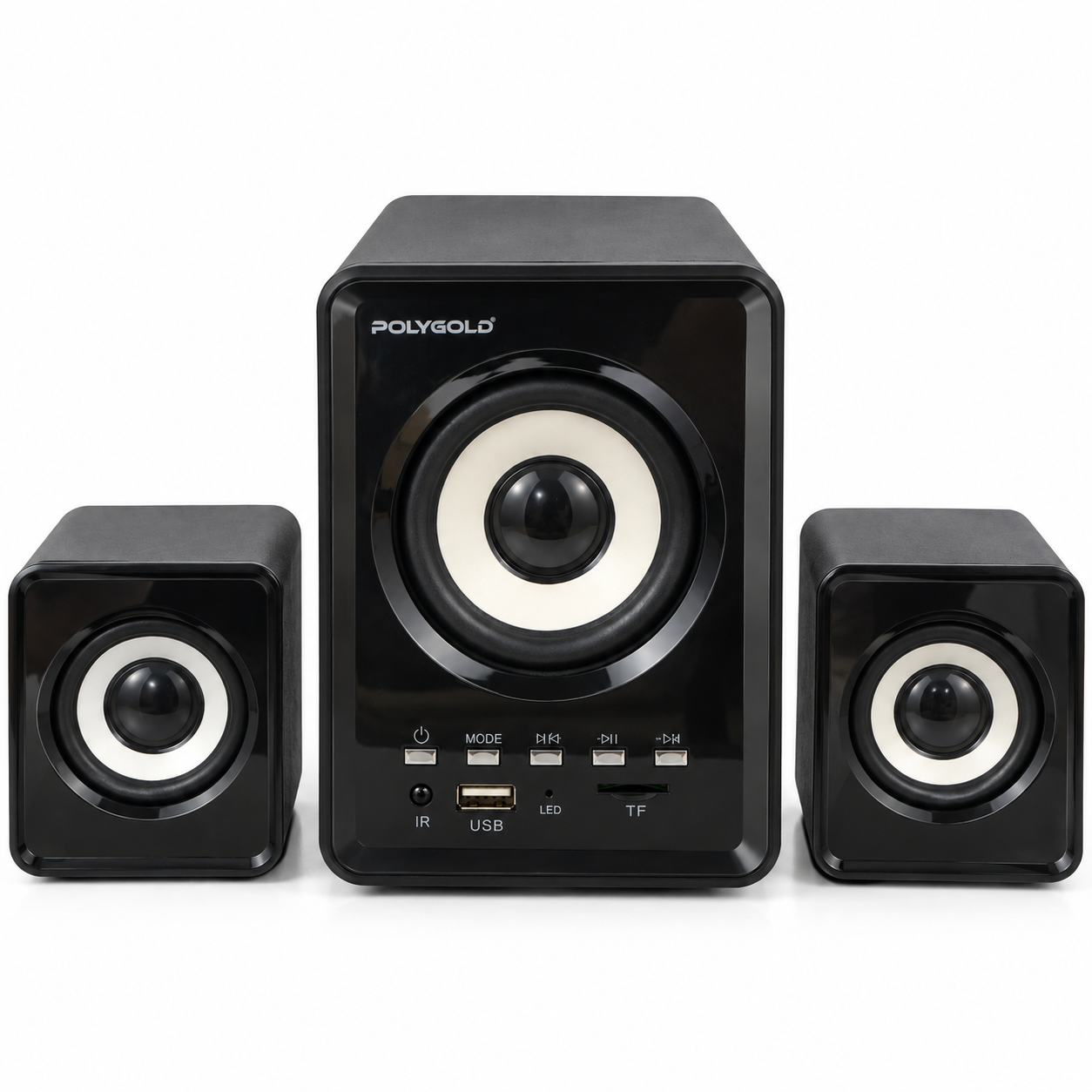 PG-202BT 2+1 Bluetooth Multimedia Bilgisayar Hoparlörü USB TF Kart FM Radyo Uzaktan Kumandalı 11W RMS Ses Sistemi
