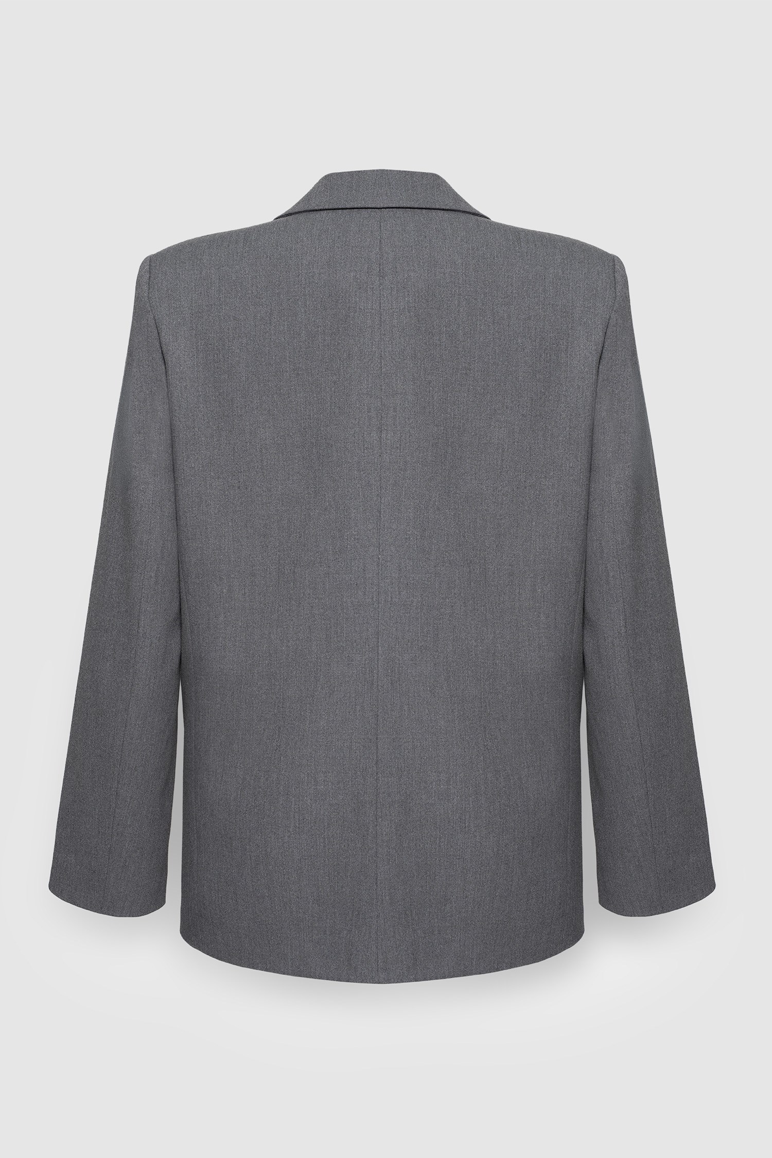 Kadın Antrasit Tek Düğmeli Oversize Blazer-Thalure
