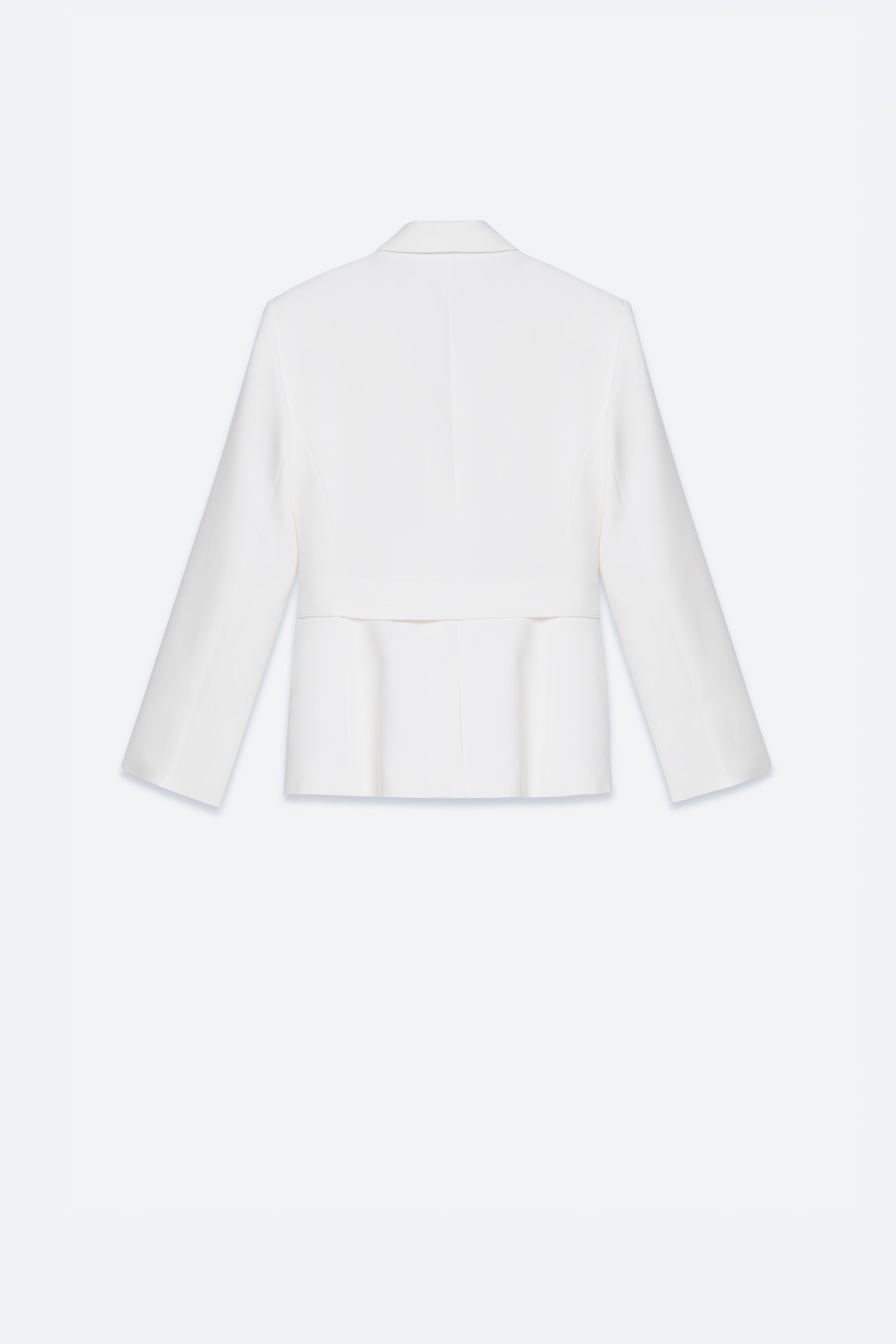 Kadın Beyaz Beli Kemer Detaylı Blazer -Thalure