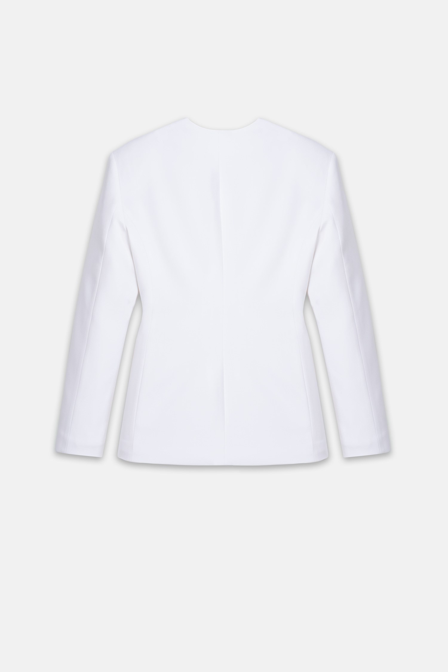Kadın Beyaz Yakasız Drapeli Blazer-Thalure