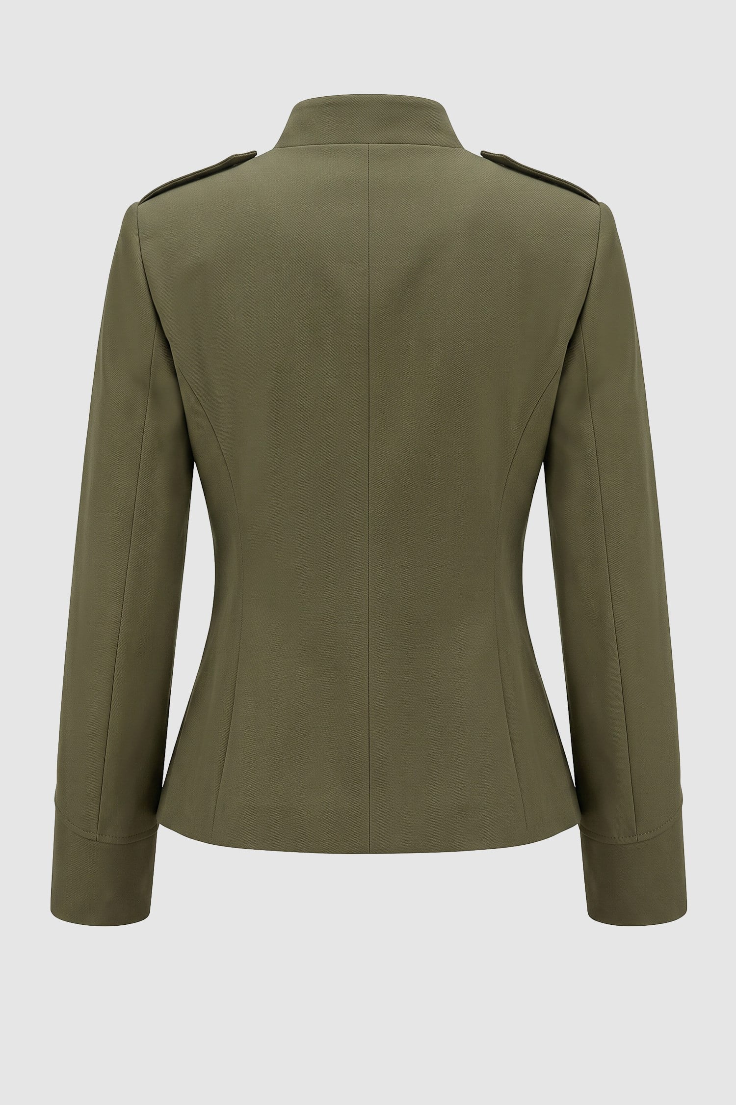 Kadın Haki Süslü Fit Blazer-Thalure