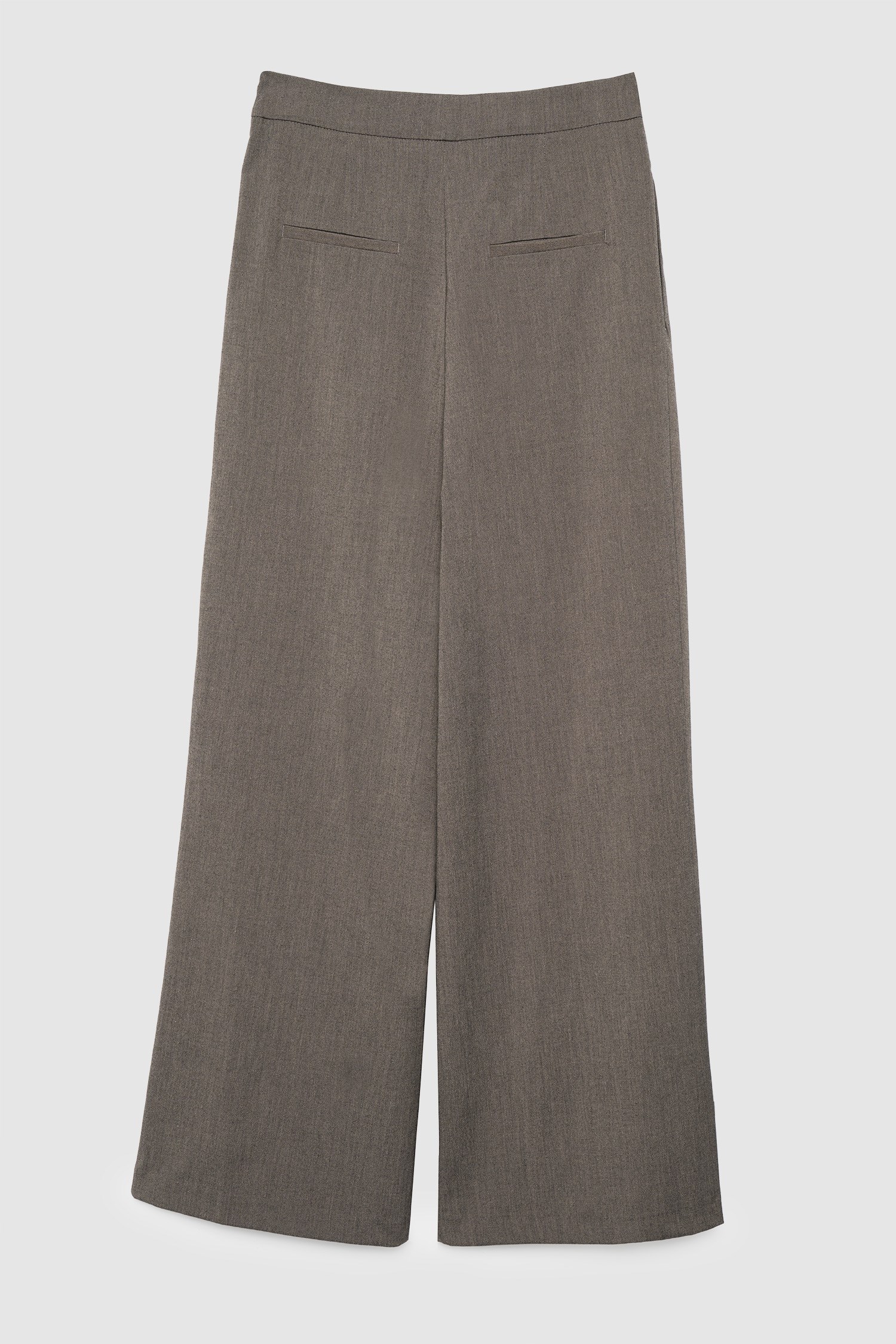 Kadın Kahverengi Asimetrik Belli Pileli Pantolon-Thalure
