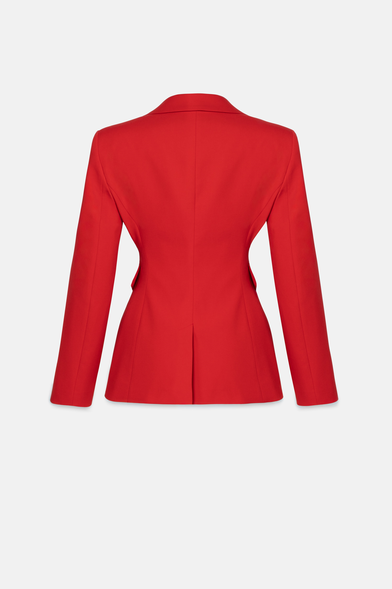 Kadın Kırmızı Tek Düğmeli Blazer-Thalure