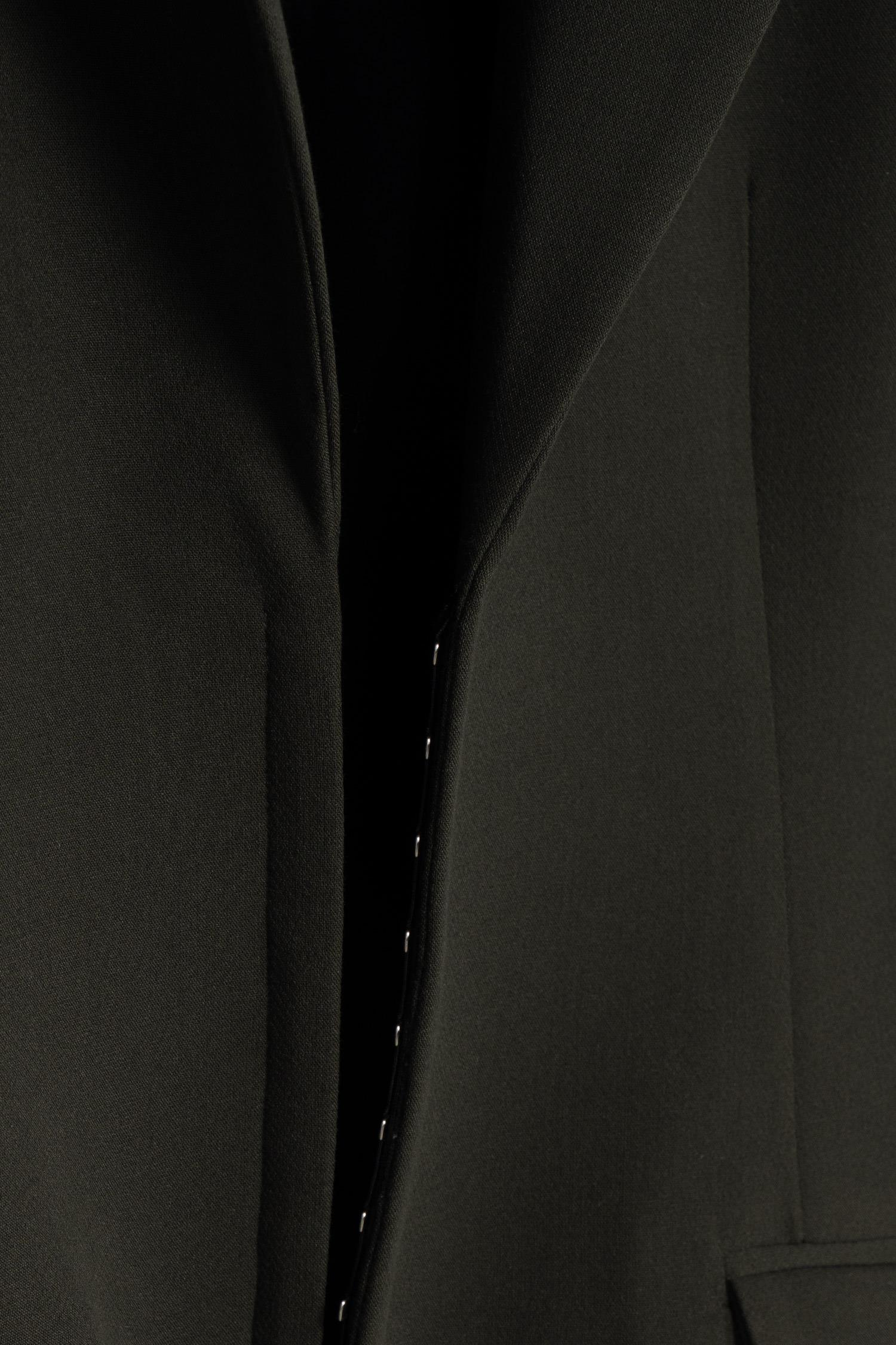 Kadın Koyu Haki Agraflı Bele Oturan Blazer-Thalure