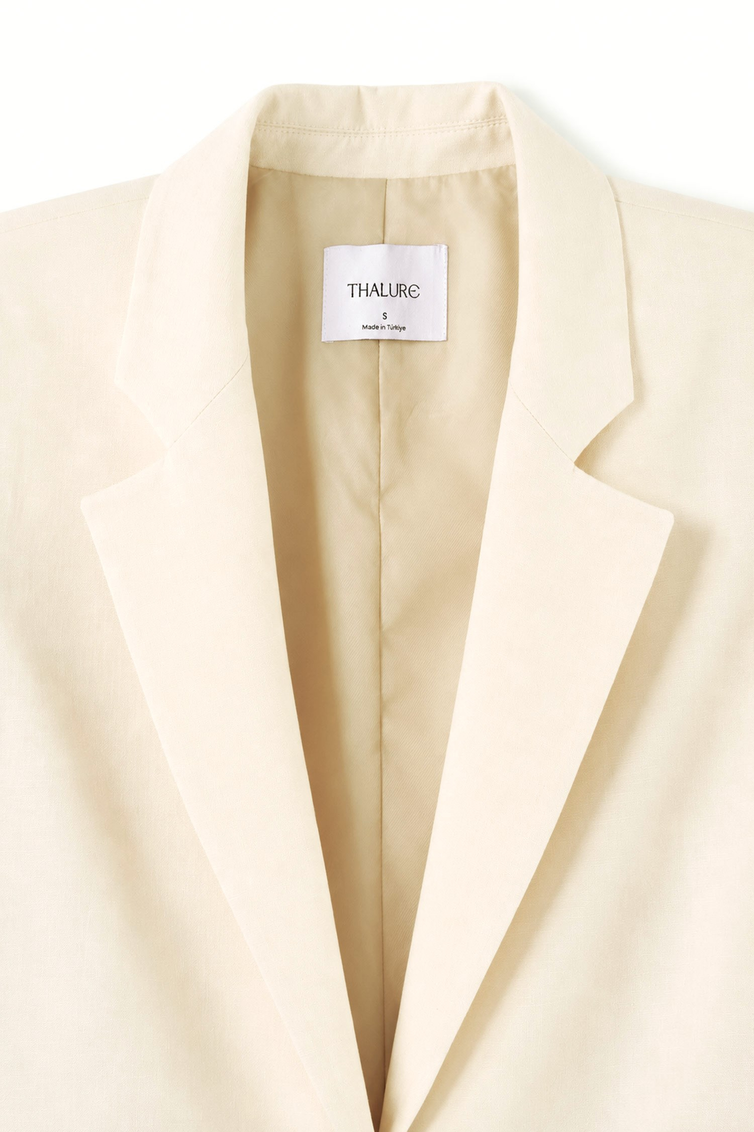 Kadın Sarı Keten Blazer-Thalure