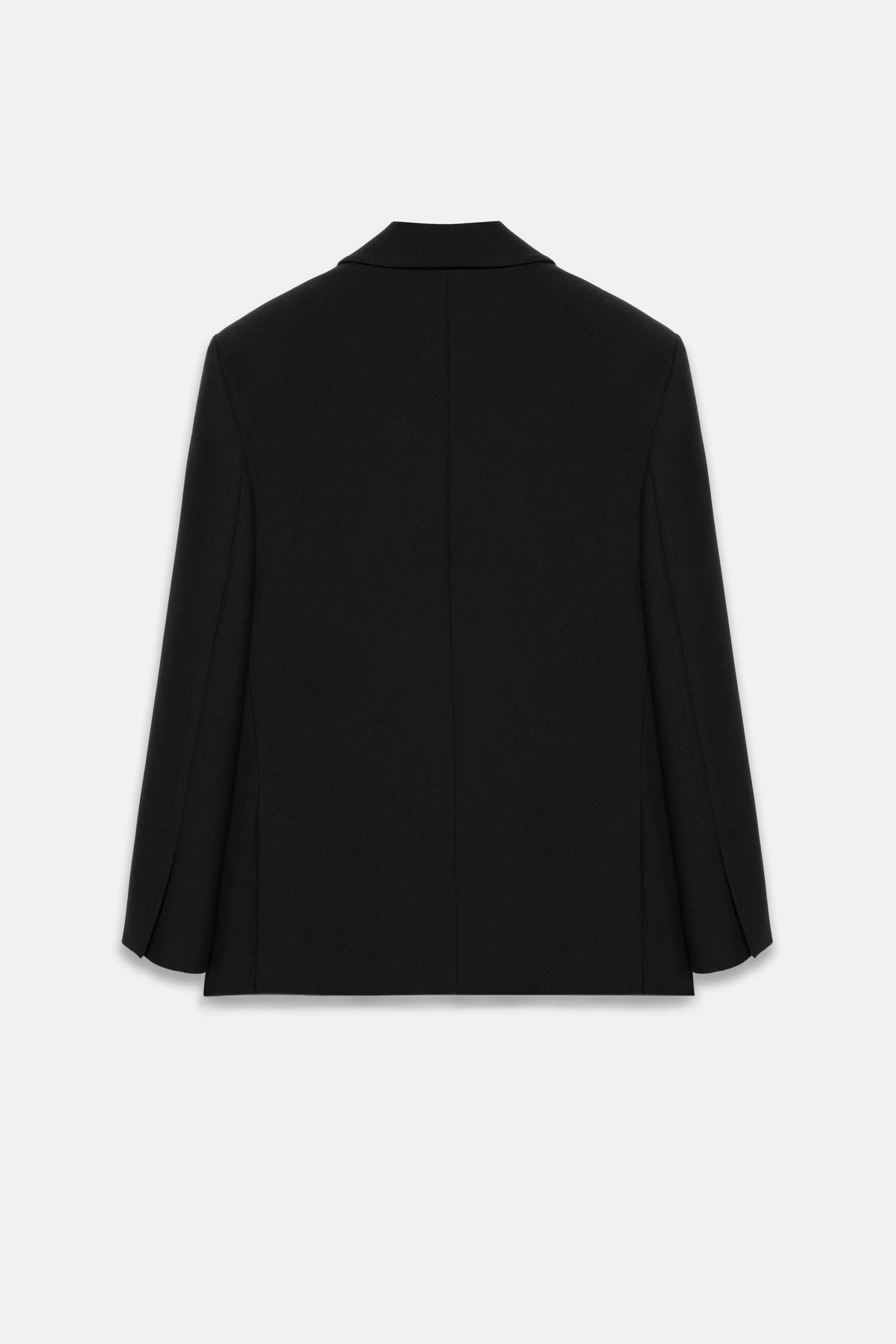 Kadın Siyah Basene Oturan Oversize Blazer-Thalure