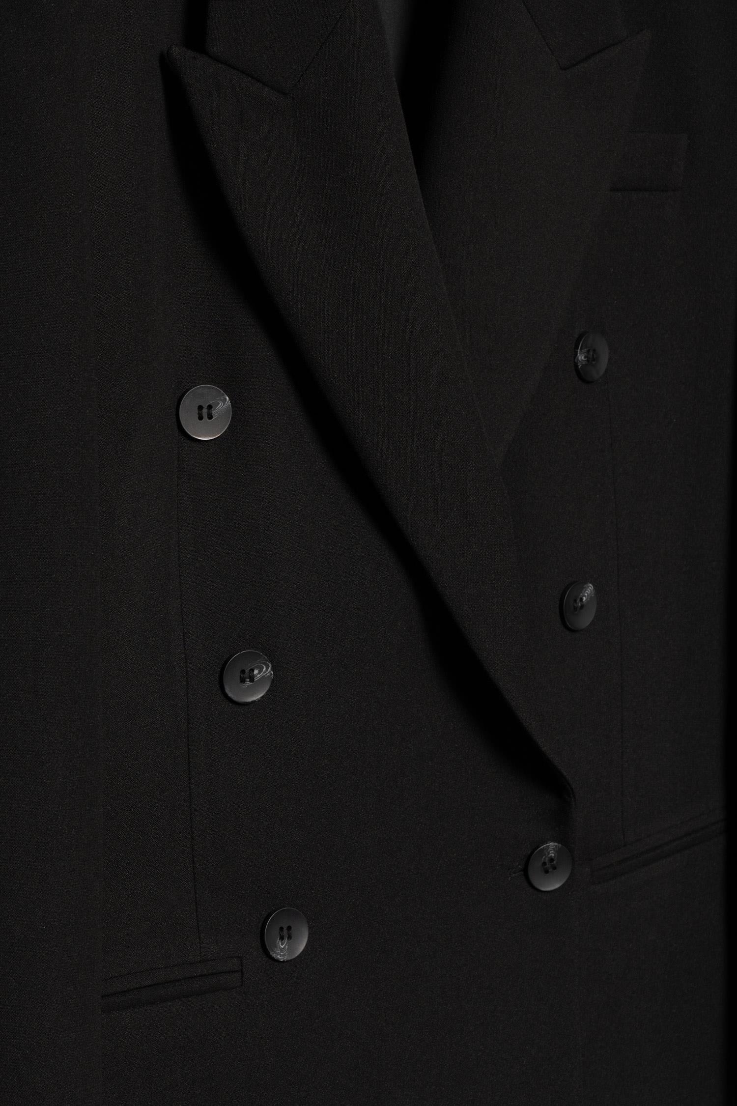 Kadın Siyah Basene Oturan Oversize Blazer-Thalure
