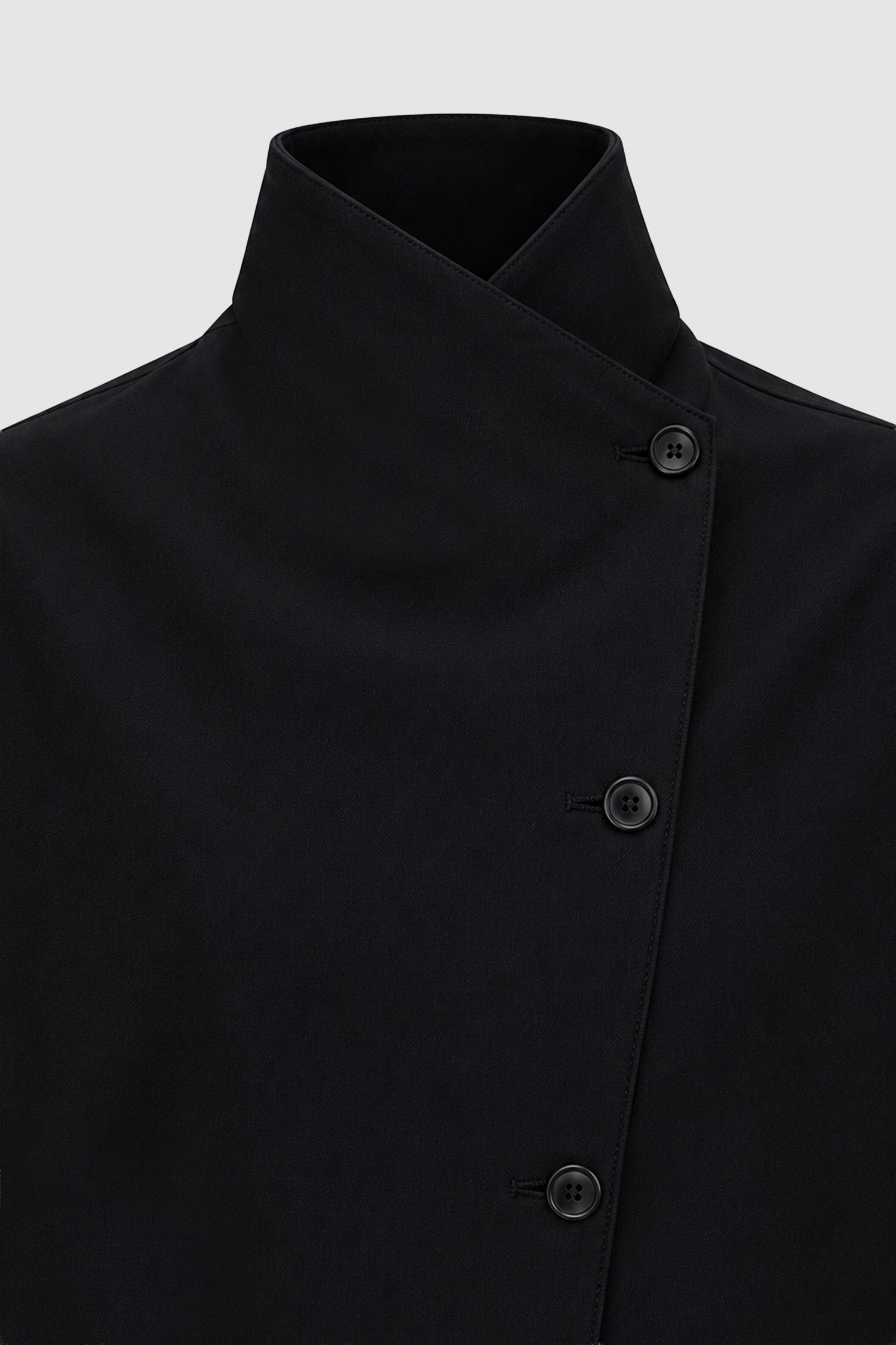 Kadın Siyah Kruvaze Oversize Bomber Ceket-Thalure