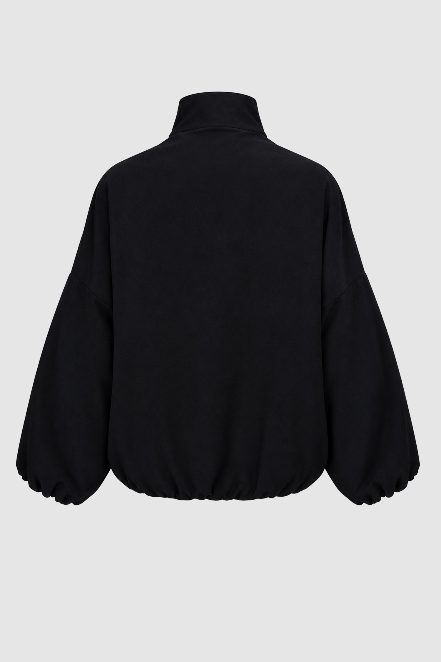 Kadın Siyah Kruvaze Oversize Bomber Ceket-Thalure