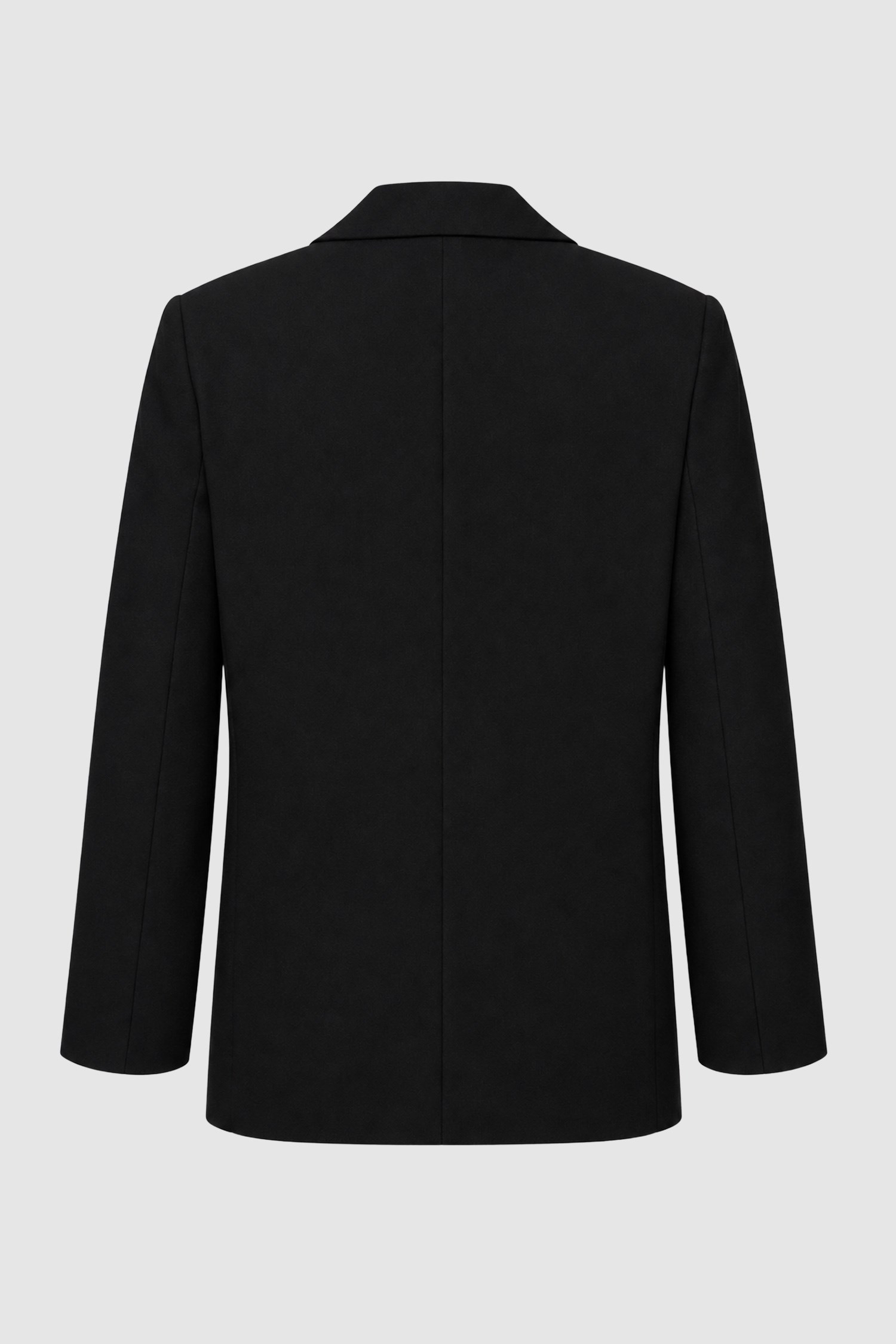 Kadın Siyah Tek Düğmeli Oversize Blazer-Thalure