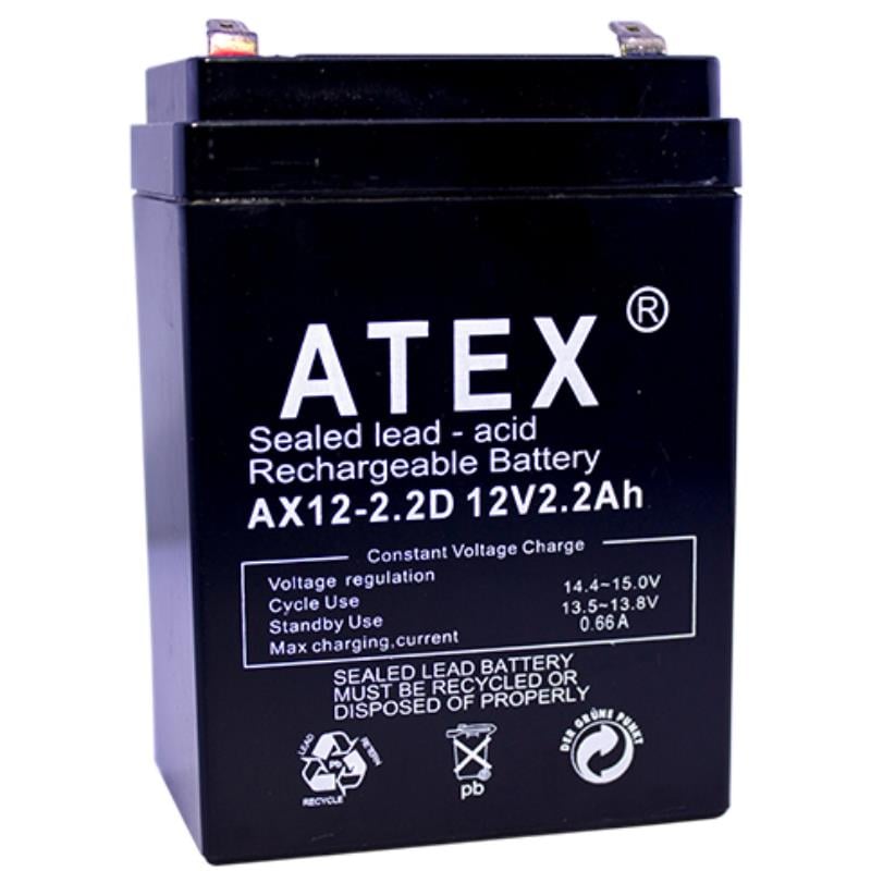 Atex AX- 12V 2.2 Ah  Yan Kuru Akü