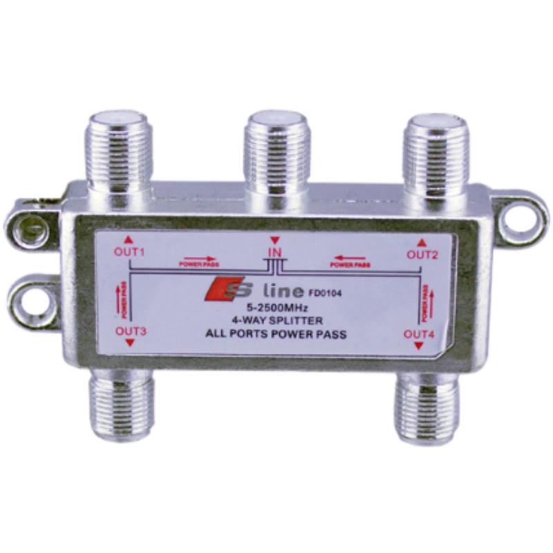 SLine 5-2500MHz 4lü Uydu Dağıtıcı 1/4 Splitter 