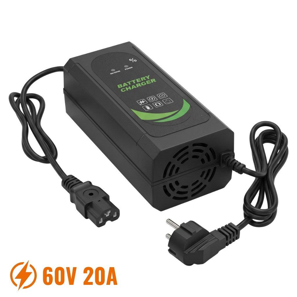 60V 20A Elektrikli Scooter Bisiklet Şarj Cihazı 67.2V Dijital Ekranlı