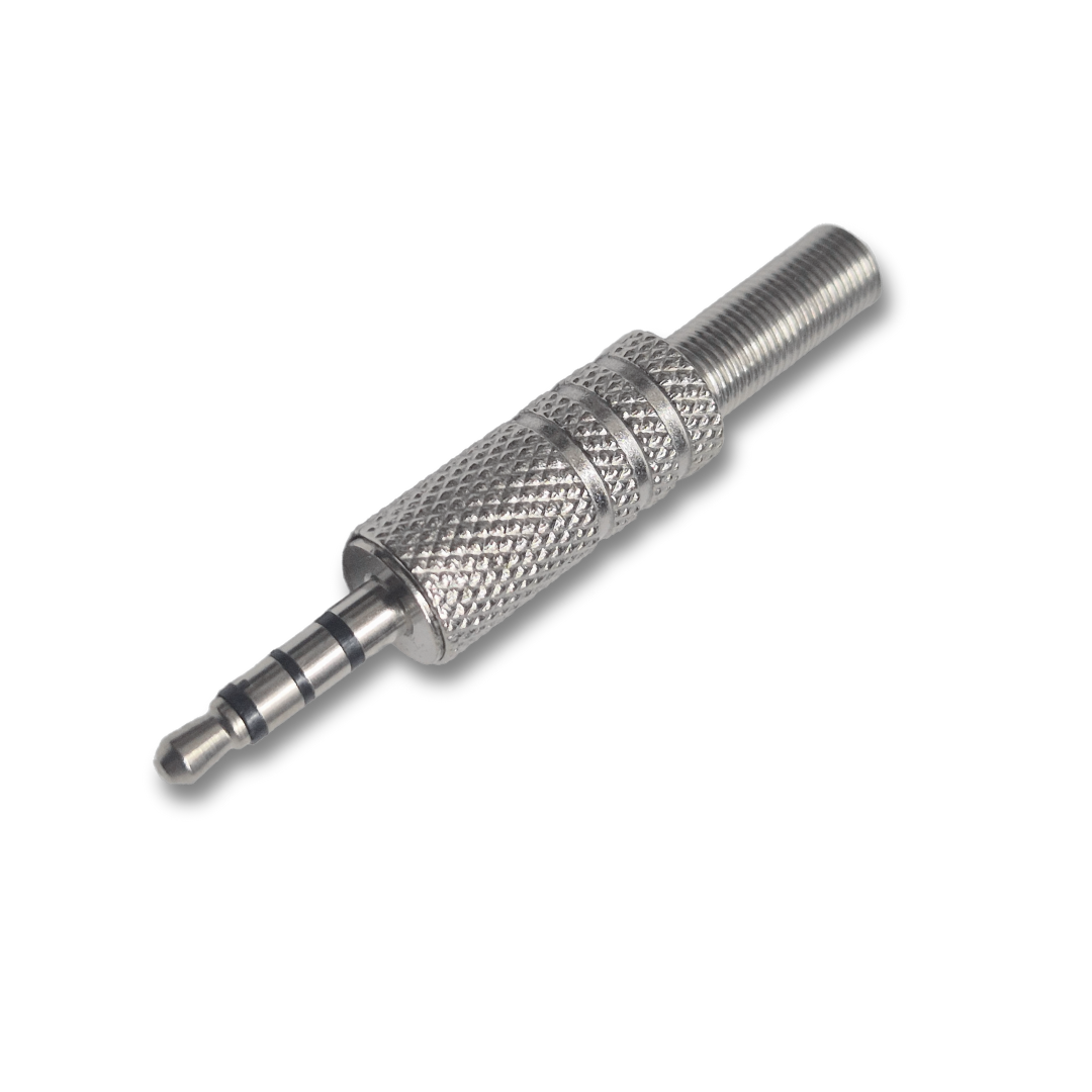 3,5mm Stereo Metal Plug - 3 Boğumlu Jak Konnektör