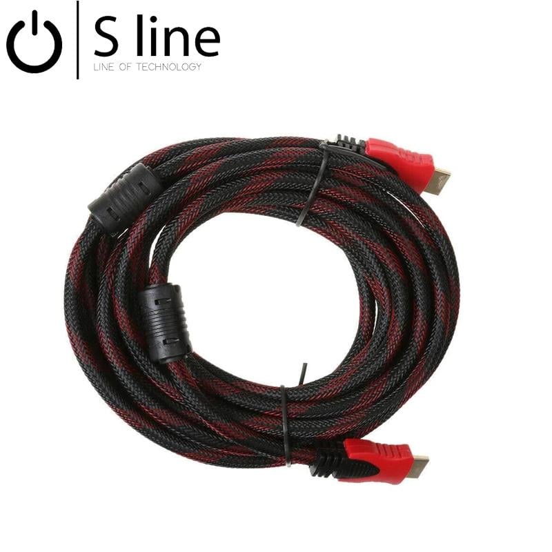 Sline 20m HDMI Kablo V1.4 Erkek-Erkek Örgülü Kablo - 
