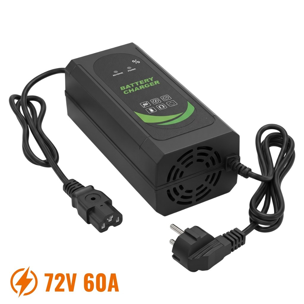72V 60Ah Elektrikli Scooter Bisiklet Akü Şarj Cihazı Dijital Ekranl
