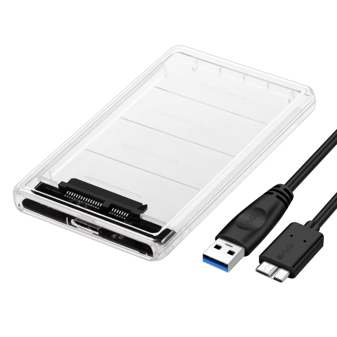 2,5'' USB 3.0 Şeffaf Harici SATA SSD/HDD Kutusu