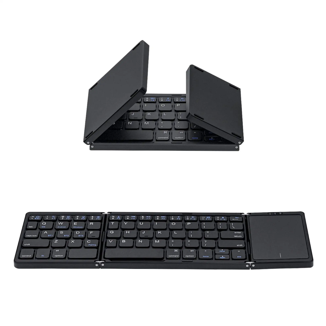 Katlanabilir Kablosuz Bluetooth Klavye Touchpadli Taşınabilir