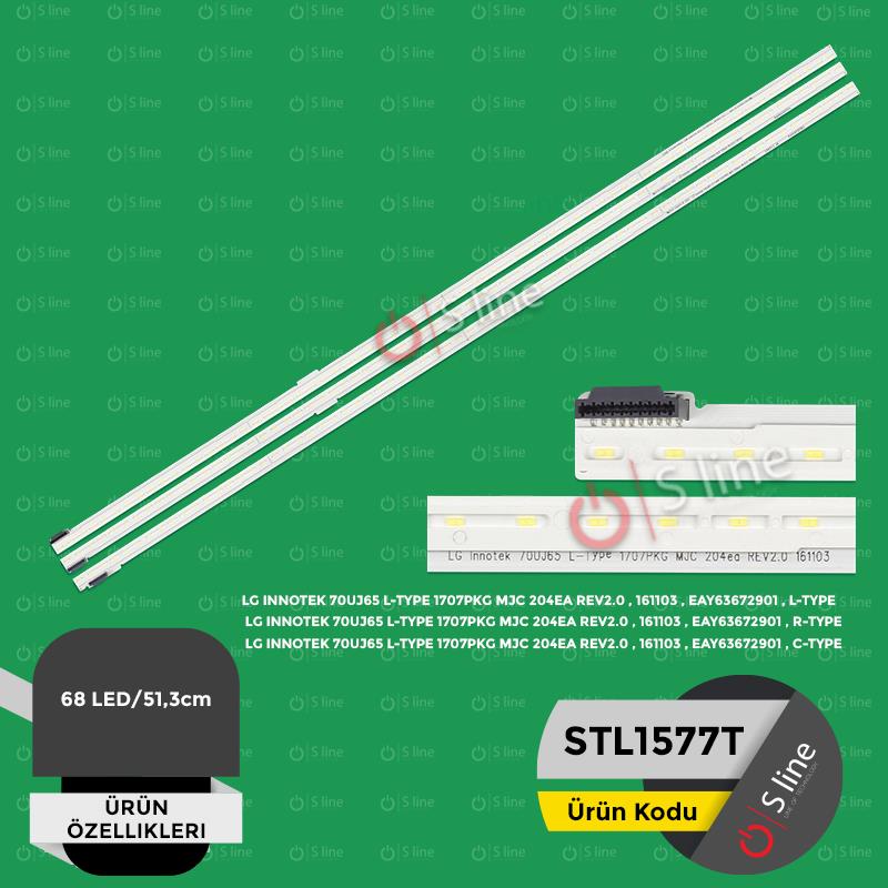 LG 70'' 70UJ65 L-R-C TYPE 1707PKG MJC 204EA REV2.0 Tv Led Bar