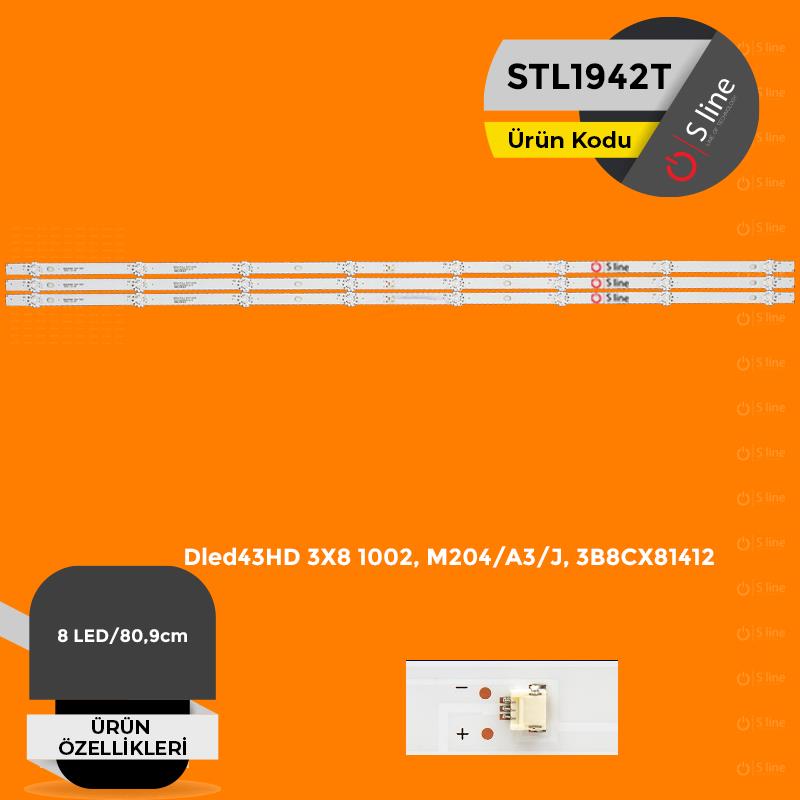 43'' Awox Dled43HD 3X8 1002, M204/A3/J, 3B8CX81412 Tv Ledi-orta soketli