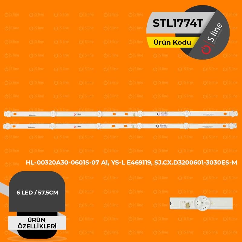 32'' HL-00320A30-0601S-07 A1,YS-L E469119,SJ.CX.D3200601-3030ES-M Tv Ledi
