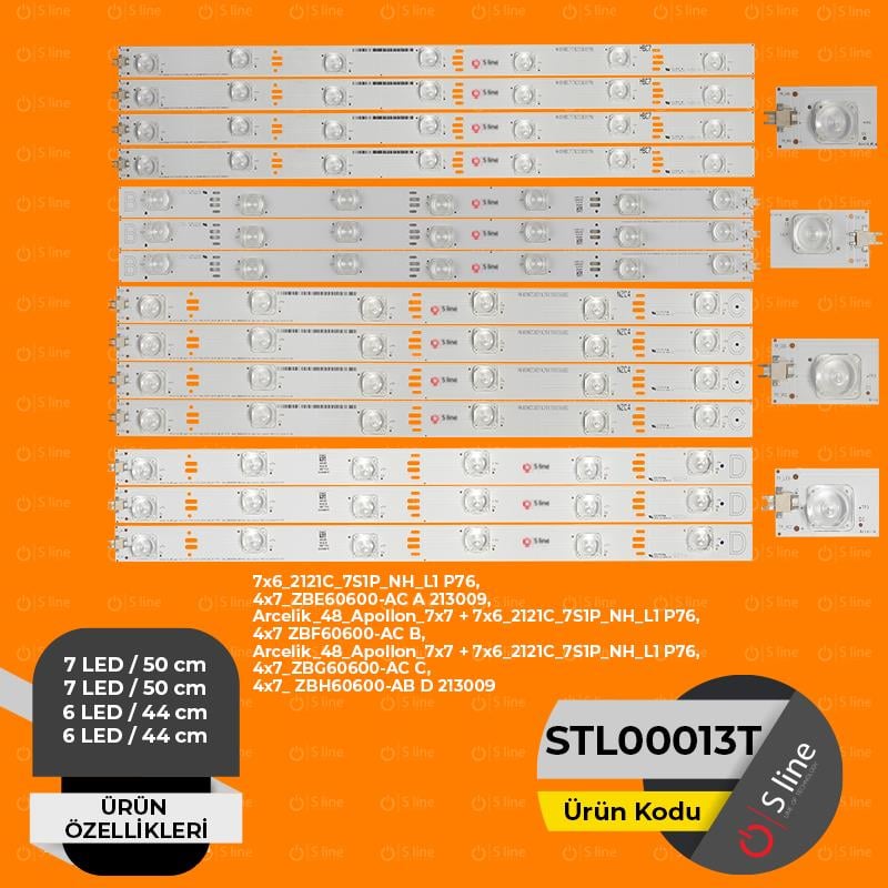Arcelik_48_Apollon_7x7 + 7x6_2121C_7S1P_NH_L1,ZBE60600-AC A,ZBF60600-AC B Tv Led