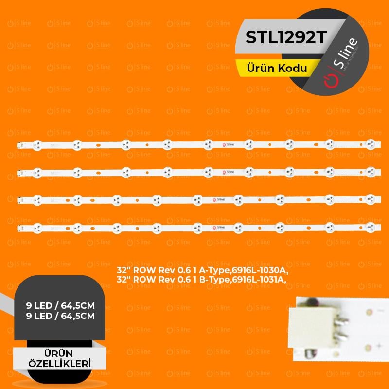 LG 32'' ROW Rev 0.6 1 A-Type,6916L-1030A, B Type 6916L-1031A Tv Led Bar-