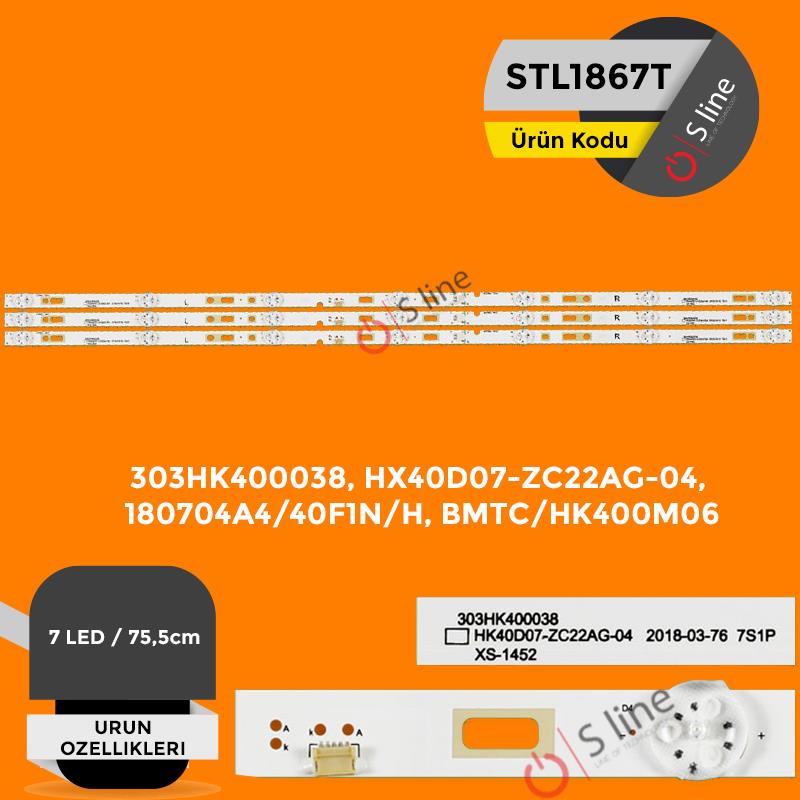 40'' Profilo 303HK400038,HX40D07-ZC22AG-04,180704A4/40F1N/H,BMTC/HK400M06 Tv Ledi